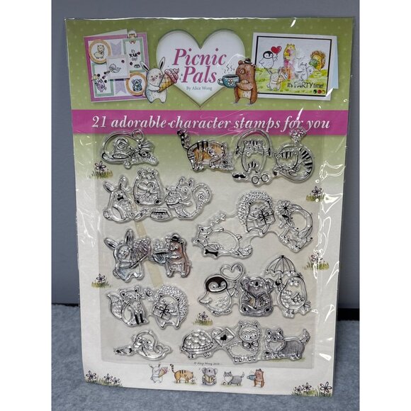 Picnic Pals Clear Stamps by Alice Wong for Scrapbooking & Crafting - Picture 1 of 5